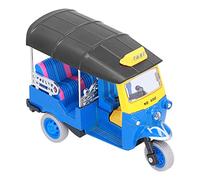 Fdit Pull Back Thai Tricycle Toy, Alloy Tuk Tuk Car Model with Realistic Design, Retro Vehicle Toy for Kids Aged 3 and Up, Easy Operation Pull Back Car for Children's Play and (Blue)