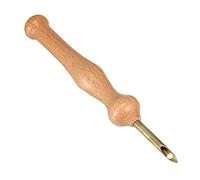 Fdit Punch Needle Threader Set DIY Wooden Handle Embroidery Knitting Pen with Ergonomic Design for Craft Sewing Felting (Assorted Color)