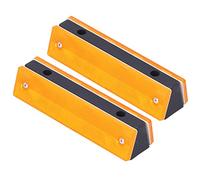 Fdit Rectangle Reflective Road Stud Markers 2Pack with Solar Free Reflectors for Highway Traffic Warning Safety (double yellow)