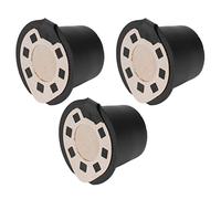 Fdit Refillable Coffee Capsules 3 Pack, Reusable Original Line Filter with Spoon Brush PP Stainless Steel Coffee Pod (3 Gold-Plated + Spoon Brushes in Color Box)