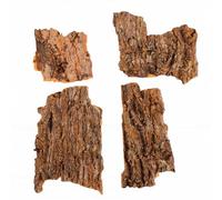 Fdit Reptile Bark Decor Wood, 4Pcs Natural Cork Bark for Terrarium, 6 Inch and 3.93 Inch Wood Hides for Geckos Snakes Lizards Frogs and Spiders (4pcs)