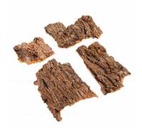 Fdit Reptile Cork Bark, 4Pcs Wood Decor for Terrarium, Small Medium Lengths for Gecko Snake Lizard, Climbing Surface and Background Ornament (4pcs)