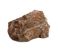 Fdit Resin Reptile Hide Cave with Realistic Rock Texture, Brown Natural Stone Color Hideout for Leopard Geckos Tree Frogs Scorpions Hermit Crabs (Type A)