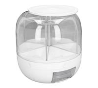 Fdit Rice Dispenser with 360 Degree Rotation, 3.5kg Capacity (White)