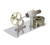 Fdit Scientific Stirling Engine Model Educational Toy Hands-On Physics Experiment Kit with Heat to Mechanical Energy Conversion for School Classroom Demonstration