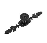 Fdit Set of 4 Vintage Style Pull Handle Door Knobs Back Plate for Home Furniture Drawers Cabinets Wardrobes Cupboard Cabinet with Screw Black