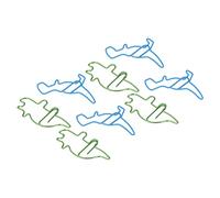 Fdit Shaped Paper Clips, Cute Hippo Dinosaur Metal Clips for Documents, with Electroplating Process, Light Portable Office School Home Use