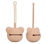 Fdit Silicone Pacifier Box/Cover with Bear Shape Functions: Protect the Pacifier, Portable for Human Use, Gray (Coffee Color)