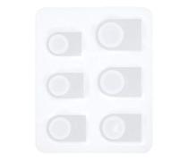 Fdit Silicone Ring Mold Resin Square Head Ring Mold Modern Translucent DIY Hand-Made Jewelry Mould Kit for Jewelry