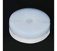 Fdit Silicone Seal Sweep Strip Self Adhesive Weather Stripping Draft Blocker Soundproof Windproof with Ultra Thin Clear Strong Adhesive for Doors Windows Sliding Doors (25mm*5m (White/Off-White