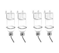 Fdit Small Animal Water Bottle, 4 Pack No Drip Hamster Rabbit Cage Water Dispenser with Stainless Steel Ball Bearing Seal for Guinea Pigs Hamsters Chinchillas (Large Size)