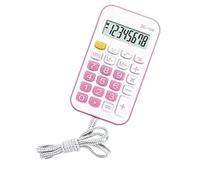 Fdit Small Calculator, Portable Lightweight Mini Basic Calculators For For Students School Office Supplies, ABS Case with Fashion Rope For Everyday Basic Math (Pink)
