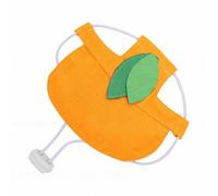 Fdit Small Dog Hat, Sun Protection 3D Orange Design Summer Pet Cap with Adjustable Strap for Small Breeds Like Pomeranian Teddy Bear (Orange)