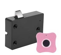 Fdit Smart Fingerprint Lock, Semiconductor Biometric Cabinet Lock with 360 Degree Recognition and Self Learning Algorithm, for Drawer and Cabinet (Flower Shaped Aluminum Alloy Panel Pink)