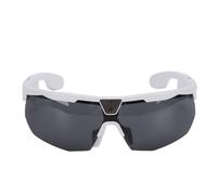 Fdit Smart Glasses with 8MP Camera, TR Material Lightweight Design AI Camera Glasses for Outdoor Riding, WiFi Bluetooth Transfer and AI Voice Translation for Travel (Sunglasses (White Body))