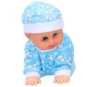 Fdit Smart Laughing Baby Doll Simulation Toy Ideal for Little Girls, Talking and Crawling Functions, 3+ Years Old (10 inch small boy)