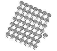 Fdit Snowflake Leather Rivets 19mm, Antique Silver 50 Sets