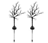 Fdit Solar Fairy Lights, 2PCS 20LED Dandelion Garden Lamp (Warm Light)