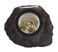 Fdit Solar Powered Light Solar Panel Light, LED Stone Shape Design with Warm White Light for Garden Yard Decor