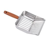 Fdit Stainless Steel Cat Litter Scoop, Extra Large Sturdy Mesh Cat Scooper with Long Ergonomic Handle for Effortless Litter Box Cleaning