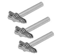 Fdit Stainless Steel Cork Borer Set, 3 Pack Rubber Stopper Borer Tool with Ergonomic Handle for Accurate Vertical Drilling in Laboratory, School and Research Experiments