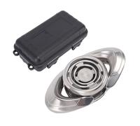 Fdit Stainless Steel Finger Spinner Gyro Toy, 3-5 Minute Spin Time Smooth Quiet Rotation with Detachable Cover for Adults Professional Players