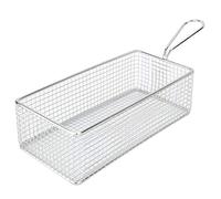 Fdit Stainless Steel French Fries Basket, Mini Fry Food Mesh Basket with Cool Touch Handle 21.5cm Kitchen Chip Colander for Home Bar Restaurant Use
