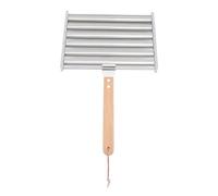 Fdit Stainless Steel Hot Dog Roller Dismantle The Hot Dog Rack 6 Rollers 5 Hot Dog Capacity, Sausage Grill with Extra Long Wood Handle (Medium Size)