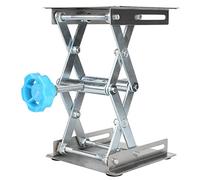 Fdit Stainless Steel Laboratory Lifting Platform, Manual Adjustable Height Stand with Rotating Handwheel for Physics Chemistry Biology Experiments