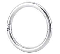 Fdit Stainless Steel Nose for Cow Cattle Large Diameter Stainless Steel Bull Cow Cattle Nose Husbandry Accessory Farm Animal Tool Easy to Use(2#)