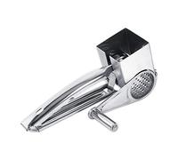 Fdit Stainless Steel Rotary Cheese Grater, Multifunctional Kitchen Craft Grater with 1 Drum for Slicing Shredding Grating Effortless Food Preparation