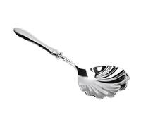 Fdit Stainless Steel Shell Spoon, Decorative Serving Spoon for Dessert Ice Cream Ergonomic Handle 22.8cm Utensil for Home Party Wedding Restaurant