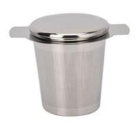 Fdit Stainless Steel Tea Strainer, Multifunctional Filter for Coffee and Tea with Cover and Handle, Food Grade Material, Easy to, No Rust, Boring, High Density, Lengthened Design
