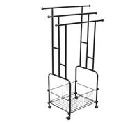 Fdit Standing Towel Rack 42.5 Inch with Storage Basket