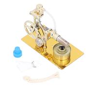 Fdit Stirling Engine Model Miniature Steam Power Motor Educational Physical Science Toy Gift with LED Light and Soft Rubber Pads for Kids Science Projects