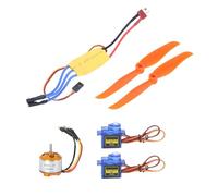 Fdit Strong Motor Set Without 2200 KV Brooms with 30a ESC and 6035 Fish for RC Aircraft, Perfect for 400-450 Fans, ABS Material (2212 KV2200 motor + 6035 paddle + 9 grams servo)