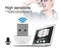 Fdit Super Mini USB 2.0 Rakstresion Mik Mic for the Portable PC - High Fidelity Sound Computer - for Silver Voice Recognition Software (White)