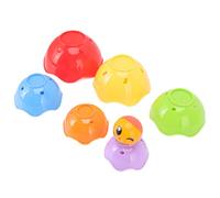 Fdit Toddler Bath Interactive Stacking Cups Toy, Improve Hand Eye Coordination and Hand Movements, Baby Early Learning Toy for Safe Plastic Stacking Cups, Travel for Baby Stimulation