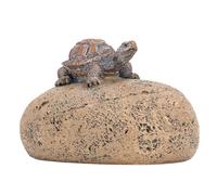 Fdit Turtle Key Hider, Realistic Resin Rock with Secret Storage Waterproof Fake Stone for Outdoor Garden Indoor Decor 12x8cm