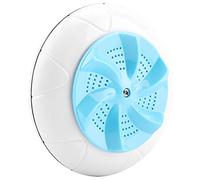 Fdit Ultrasonic Portable Mini Washing Machine Turbine 1KG Load Travel Laundry Washer Automatic Inversion Turbine/Ultrasonic (Blue)
