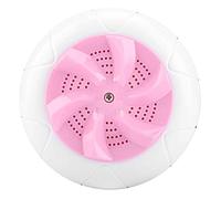 Fdit Ultrasonic Portable Mini Washing Machine Turbine 1KG Load Travel Laundry Washer Automatic Inversion Turbine/Ultrasonic (Pink)