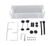 Fdit Under Desk Cable Management Tray No Drill Wire Organizer with Clamp Mount and Scratch Pads for Home Office Standing Desk (White)