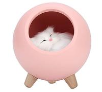 Fdit USB Rechargeable Night Light Cat House Lamp Cute Kitty Little pet House Atmosphere Cat Light Room Decor for Women Teen Girls(3#)
