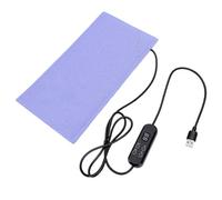 Fdit USB Reptile Heat Pad with Timer, 15x28cm, for Terrarium Heating | Smart Temperature Control 15-45°C, 7mm Thick Oxford Cloth, 5-Layer Infrared Insulation, Belly Warmth for Winter Care
