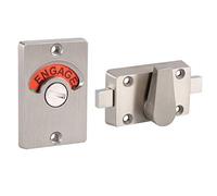 Fdit Vacant Engaged Bathroom Lock, Stainless Steel Privacy Partition Latch, Indicator Bolt for Public Restroom WC Toilet Commercial Use