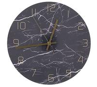 Fdit Wall Clock Print Living Room Decoration Mute Movement Round Marble Texture Luxury Nordic Clocks