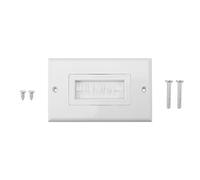 Fdit Wall Plates, Plastic Wall Plate Insert Cover Outlet Mount Brush Wall Plate Cable Pass Anti-dust Brush for Wires for Home Theater Systems(Single port)