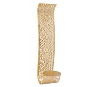 Fdit Wall Sconce Candle Holder, Gold Hollow Carved Shelving Solution Wall Sconce Exquisite Metal Decor for Bedrooms, Living Rooms and Weddings