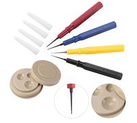 Fdit Watch Oiler Set Watch Oil Cup Oil Pen Assortment Kit for Repairing Workers Durable Plastic Cup with 3 Depressions& 4 Protective Pins