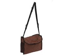 Fdit Wheelchair Pouch Polyester Hanging Storage Bag for Walker Electric Wheelchair Backpack Brown Large Capacity Portable Foldable Lightweight with Handle for Indoor Outdoor Use